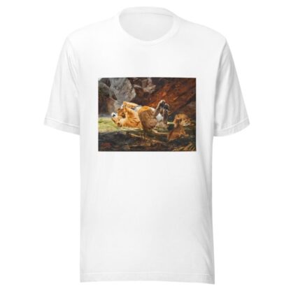 A lioness with playing cubs by Richard Friese T-Shirt