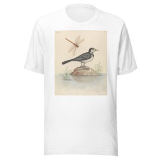 Pied Wagtail and Dragonfly by George Edwards T-Shirt
