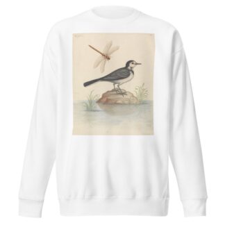 Pied Wagtail and Dragonfly by George Edwards Sweatshirt