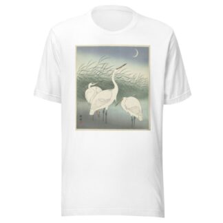 Herons in shallow water by Ohara Koson T-Shirt
