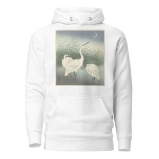 Herons in shallow water by Ohara Koson Hoodie