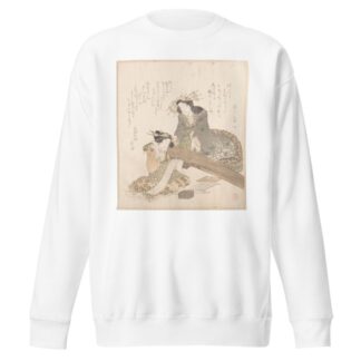 Two Courtesans, One Playing a Koto by Kubo Shunman Sweatshirt