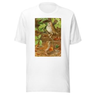 Wood Thrush,Hermit Thrush by Louis Agassiz Fuertes T-Shirt