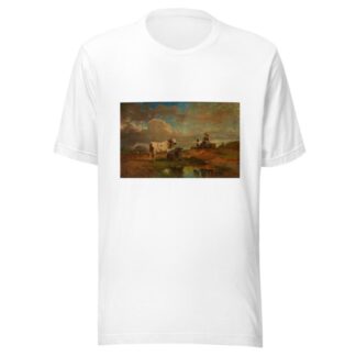 Landscape with a Shepherdess and Cattle by Eduard Michel Ferdinand Hamman T-Shirt