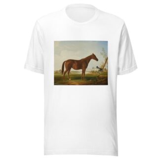 Fashion in a Landscape with Horses Beyond by Henri Delattre T-Shirt