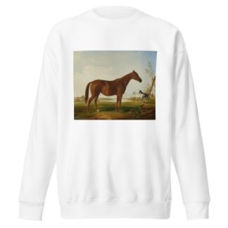 Fashion in a Landscape with Horses Beyond by Henri Delattre Sweatshirt