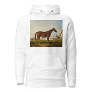 Fashion in a Landscape with Horses Beyond by Henri Delattre Hoodie