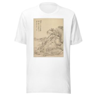 Dwellings beneath Folded Hills by Tsubaki Chinzan T-Shirt