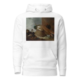 A peacock, a pair of ducks, rabbits and a turkey in a landscape by Gijsbert Gillisz. de Hondecoeter Hoodie