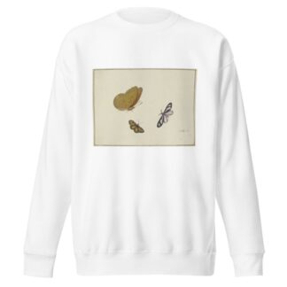 Ein gelber, ein schwarz-gelber und ein schwarz-weißer Schmetterling by Herman Henstenburgh Sweatshirt