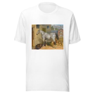 One Of The Scots Greys In A Yard With Dog And Goats by John Frederick Herring Snr. T-Shirt