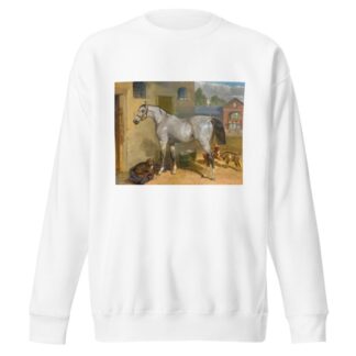 One Of The Scots Greys In A Yard With Dog And Goats by John Frederick Herring Snr. Sweatshirt