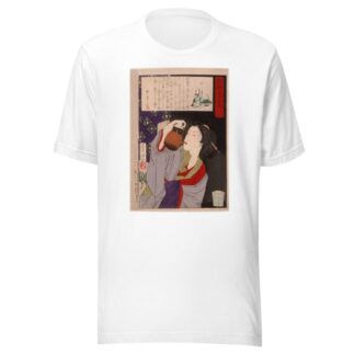 Geisha Drinking from Sake Kettle at 2;00 a.m. by Tsukioka Yoshitoshi T-Shirt