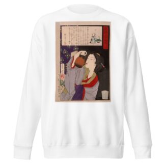 Geisha Drinking from Sake Kettle at 2;00 a.m. by Tsukioka Yoshitoshi Sweatshirt