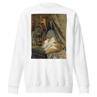 A Mother Cat and her Kitten with a Bracket Clock by Henriëtte Ronner-Knip Sweatshirt