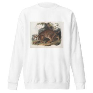 Lynx rufus, Common American Wild Cat by John Woodhouse Audubon Sweatshirt