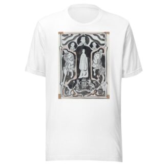 Ontwerp met staande vrouw met ruiters aan weerszijden by Carel Adolph Lion Cachet T-Shirt
