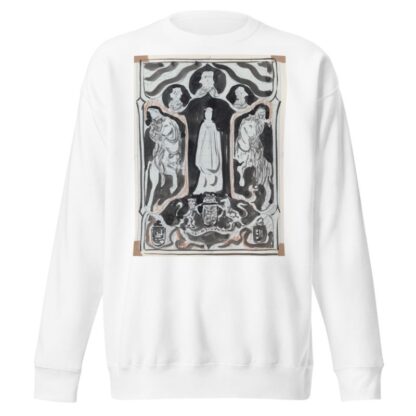 Ontwerp met staande vrouw met ruiters aan weerszijden by Carel Adolph Lion Cachet Sweatshirt