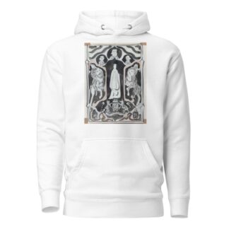 Ontwerp met staande vrouw met ruiters aan weerszijden by Carel Adolph Lion Cachet Hoodie