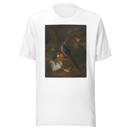A macaw and other birds in a landscape by Leonard Hübner T-Shirt
