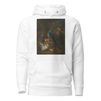 A macaw and other birds in a landscape by Leonard Hübner Hoodie