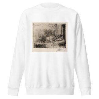 Pulling a Load of Hay by Peter Moran Sweatshirt