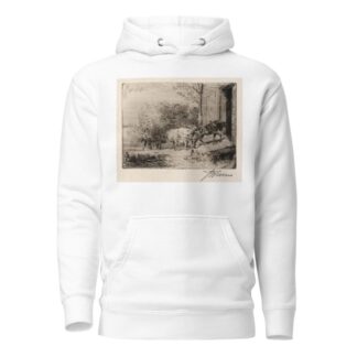 Pulling a Load of Hay by Peter Moran Hoodie