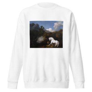 Horse Frightened by a Lion by George Stubbs Sweatshirt
