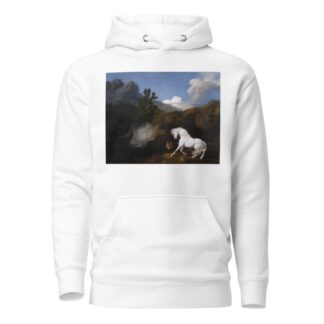 Horse Frightened by a Lion by George Stubbs Hoodie