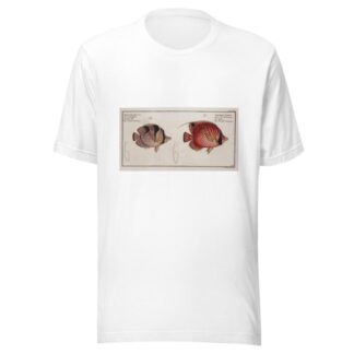 1. Chaetodon Setifer, The Bristle-Chetodon; 2. Chaetodon Falcula, The Sickle-Chetodon. by Marcus Elieser Bloch T-Shirt