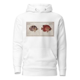1. Chaetodon Setifer, The Bristle-Chetodon; 2. Chaetodon Falcula, The Sickle-Chetodon. by Marcus Elieser Bloch Hoodie