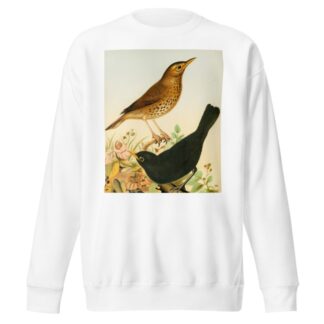 Song Thrush And Blackbird by W. A . Blakston Sweatshirt