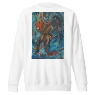 Hunter with a Fox in His Hand by Arnold Peter Weisz-Kubínčan Sweatshirt