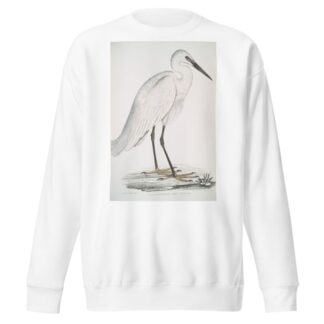 Indian white Heron, Ardea orientalis. by John Edward Gray Sweatshirt