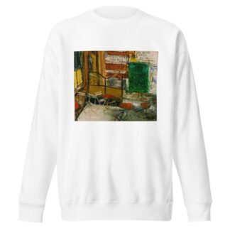 Café Terrace with Posters by Saeki Yūzō Sweatshirt