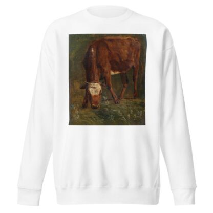 Grazing red heifer. Study by Johan Thomas Lundbye Sweatshirt
