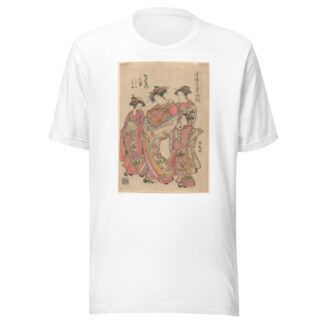 Courtesan Hanamusaki and Attendant by Koryûsai Isoda T-Shirt