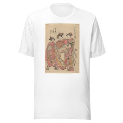 Courtesan Hanamusaki and Attendant by Koryûsai Isoda T-Shirt