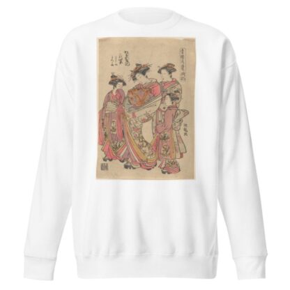 Courtesan Hanamusaki and Attendant by Koryûsai Isoda Sweatshirt