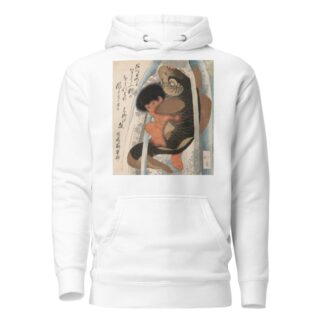 Kaidomaru wrestling a carp in a cascade by Toyota Hokkei Hoodie