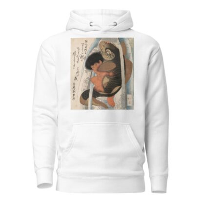 Kaidomaru wrestling a carp in a cascade by Toyota Hokkei Hoodie