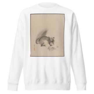 Squirrel Eating Chestnuts by Kawabata Gyokushō Sweatshirt