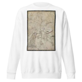 A Mounted Prince Hunting Lion in a Rocky Landscape by Khem Karan Sweatshirt