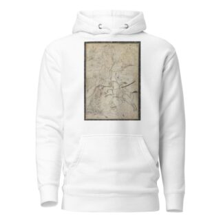 A Mounted Prince Hunting Lion in a Rocky Landscape by Khem Karan Hoodie