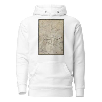 A Mounted Prince Hunting Lion in a Rocky Landscape by Khem Karan Hoodie