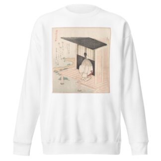 Young Nobleman Looking Inside of a House by Kubo Shunman Sweatshirt