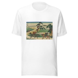 Sumidagawa sekiya no sato by Katsushika Hokusai T-Shirt
