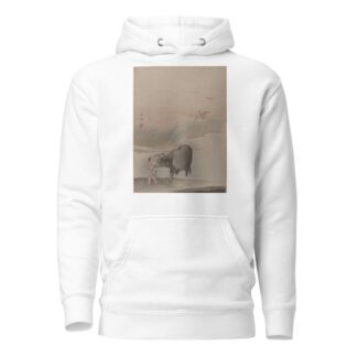 Boy with Cow at the River’s Edge by Hashimoto Gahō Hoodie