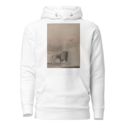 Boy with Cow at the River’s Edge by Hashimoto Gahō Hoodie