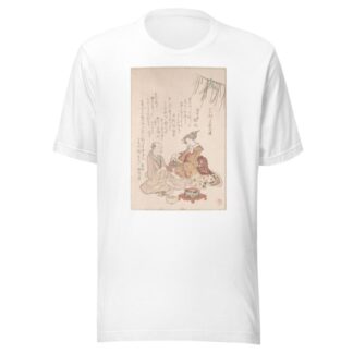 Woman Entertaining Her Guest with New Year Wine by Kubo Shunman T-Shirt
